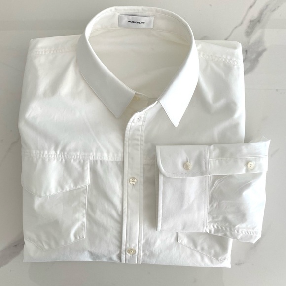 WARDROBE.NYC Shoulder Pad Shirt Sz L $600 - Picture 7 of 9